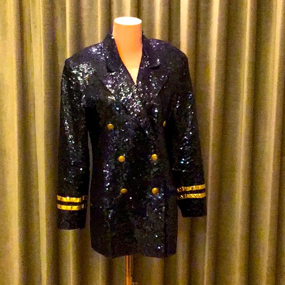 Vintage Sequin Nautical Blazer